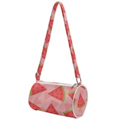 Background Watermelon Pattern Fruit Mini Cylinder Bag by Wegoenart