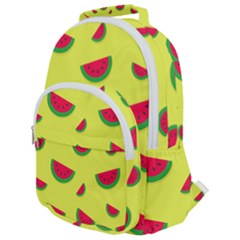 Watermelon Pattern Wallpaper Rounded Multi Pocket Backpack by Wegoenart