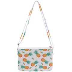 Pineapple Background Pattern Fruit Double Gusset Crossbody Bag by Wegoenart