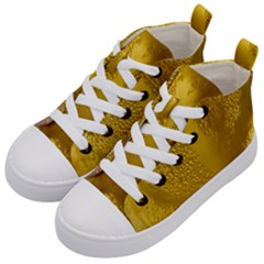 Beer Drink Glass Yellow Cup Bar Kids  Mid-top Canvas Sneakers by Wegoenart