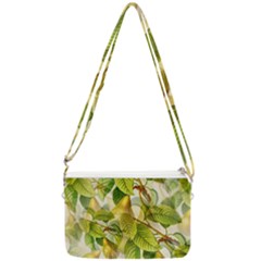 Pear Fruit Tree Organic Pattern Double Gusset Crossbody Bag by Wegoenart