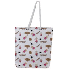 Children Wallpaper Background Full Print Rope Handle Tote (large)