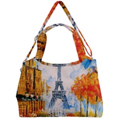 Eiffel Tower Landmark Architecture  Artistic Double Compartment Shoulder Bag by danenraven