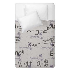 Pattern Wallpaper Math Formula Albert Einstein Duvet Cover Double Side (single Size) by danenraven