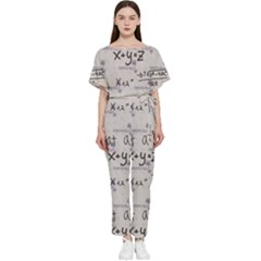 Pattern Wallpaper Math Formula Albert Einstein Batwing Lightweight Chiffon Jumpsuit by danenraven