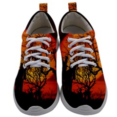 Night Full Moon Gespenstig Mens Athletic Shoes by Wegoenart