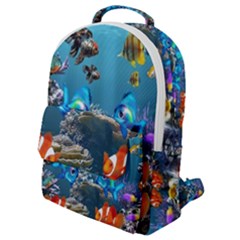 Aquarium Fish Tank Sea Life Flap Pocket Backpack (small) by Wegoenart