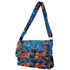 Aquarium Fish Tank Sea Life Full Print Messenger Bag (l) by Wegoenart