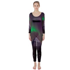 Fantasy Pyramid Mystic Space Long Sleeve Catsuit by Wegoenart