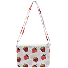 Strawberry Fruit Pattern Background Double Gusset Crossbody Bag by Wegoenart