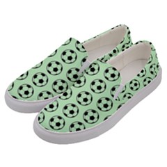 Pattern Ball Soccer Background Men s Canvas Slip Ons by Wegoenart