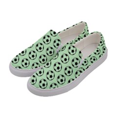 Pattern Ball Soccer Background Women s Canvas Slip Ons by Wegoenart