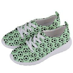 Pattern Ball Soccer Background Women s Lightweight Sports Shoes by Wegoenart