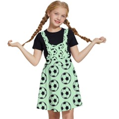 Pattern Ball Soccer Background Kids  Apron Dress by Wegoenart