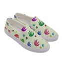 Doodle Squiggles Colorful Pattern Women s Canvas Slip Ons View3