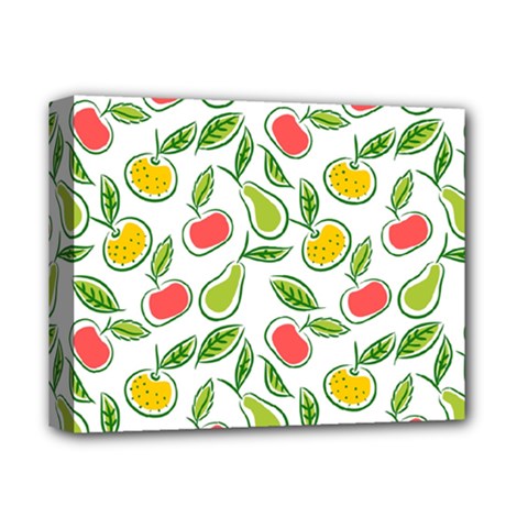 Fruit Fruits Food Illustration Background Pattern Deluxe Canvas 14  X 11  (stretched) by Ravend