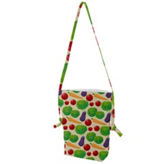 Food Illustration Pattern Texture Folding Shoulder Bag by Ravend