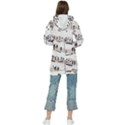 Vintage Beige Music Paper Background Design Women s Long Oversized Pullover Hoodie View2