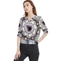 Mandelbrot Fractal Background Template Circle Quarter Sleeve Blouse View1