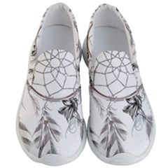 Dreamcatcher Feather Flower Illustration Art Men s Lightweight Slip Ons by danenraven