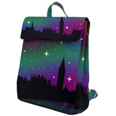 Illustration Clock Asteroid Comet Galaxy Flap Top Backpack by Wegoenart