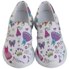 Princess Element Background Material Kids Lightweight Slip Ons by danenraven