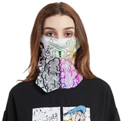 Anatomy Brain Head Medical Psychedelic  Skull Face Covering Bandana (two Sides) by danenraven