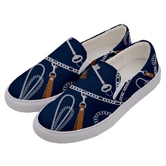 Chains Seamless Pattern Men s Canvas Slip Ons by Ravend