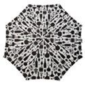 Wine Pattern Black White Straight Umbrellas View1