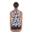 Wine Pattern Black White Sport Tank Top  View2