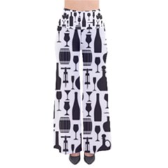 Wine Pattern Black White So Vintage Palazzo Pants by Jancukart