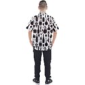 Wine Pattern Black White Men s Short Sleeve Shirt View2