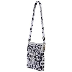 Wine Pattern Black White Multi Function Travel Bag by Jancukart