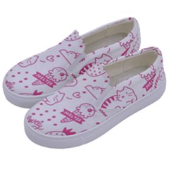 Cute-girly-seamless-pattern Kids  Canvas Slip Ons by Jancukart