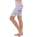 Cute-girly-seamless-pattern Kids  Lightweight Velour Cropped Yoga Leggings View2