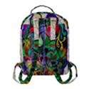 Brain Head Mind Man Silhouette Flap Pocket Backpack (Small) View3