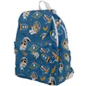 Seamless-pattern-funny-astronaut-outer-space-transportation Top Flap Backpack View1