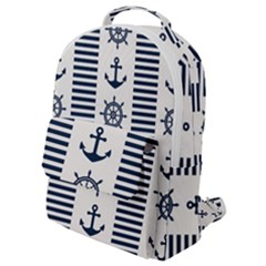 Nautical-seamless-pattern-vector-illustration Flap Pocket Backpack (small) by Jancukart