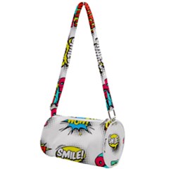 Set-colorful-comic-speech-bubbles Mini Cylinder Bag