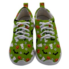 Pattern Seamless Halloween Fall Women Athletic Shoes by Wegoenart