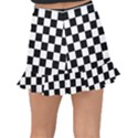 Chess board background design Fishtail Mini Chiffon Skirt View2