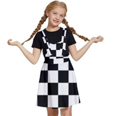 Chess Board Background Design Kids  Apron Dress by Wegoenart