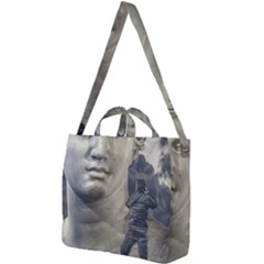 Men Taking Photos Of Greek Goddess Square Shoulder Tote Bag by dflcprintsclothing