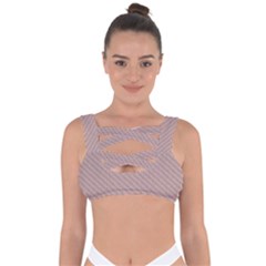 Terracotta Knit Bandaged Up Bikini Top