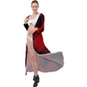 Black and dark red plaids Maxi Chiffon Beach Wrap View1