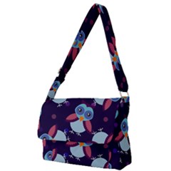 Owl Pattern Background Full Print Messenger Bag (l) by Wegoenart