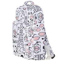 Big Collection With Hand Drawn Object Valentine Day Double Compartment Backpack