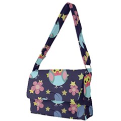 Owl Star Pattern Background Full Print Messenger Bag (l) by Wegoenart