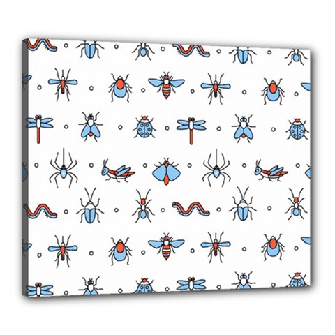 Insect Icon Seamless Pattern Canvas 24  X 20  (stretched) by Wegoenart