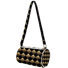 Golden Chess Board Background Mini Cylinder Bag